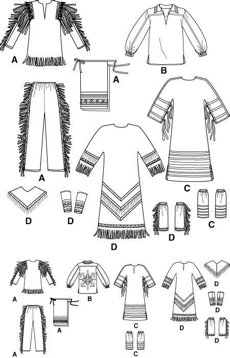 native american women's dress pattern | Patterns › Simplicity › Costumes › 5448 | Native ...