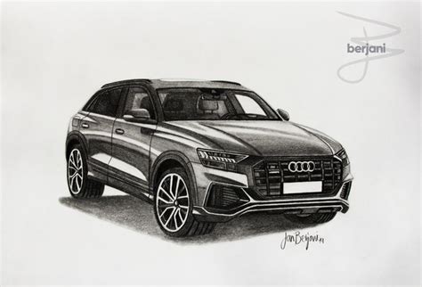 Audi Q8 2019 pencil car drawing - Berjani - Drawings & Illustration ...