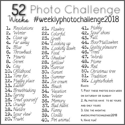 Who’s in for a weekly photo challenge in 2018 on Instagram? Please join! | Photography challenge ...