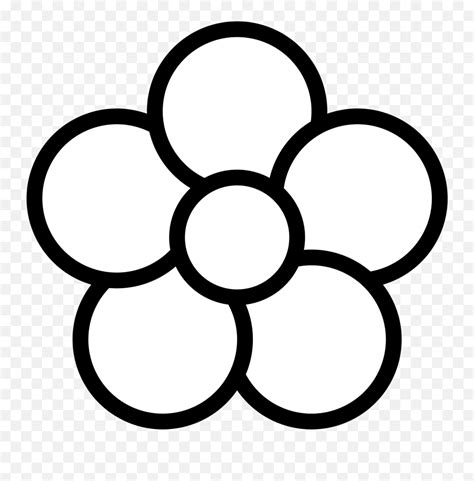 Library Of White Flower Png Transparent - Flower Clipart For Coloring Emoji,Black And White ...