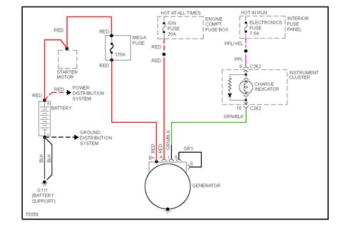 Ford contour alternator wiring diagram