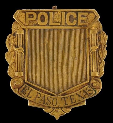 El Paso Texas Police Badge