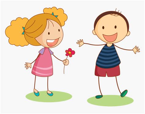 Child Clip Art - Cartoon Boy And Girl Png, Transparent Png ...