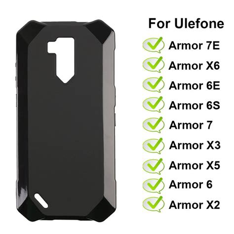 Soft Black TPU Phone Case For Ulefone Armor X6 Silicon Case Back Cover ...