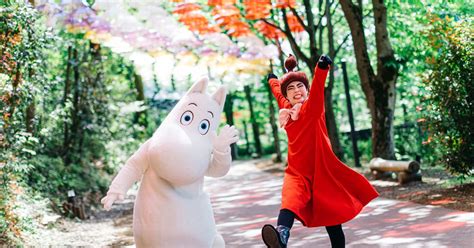 Moominvalley Park umbrella installation: experience the rainbow