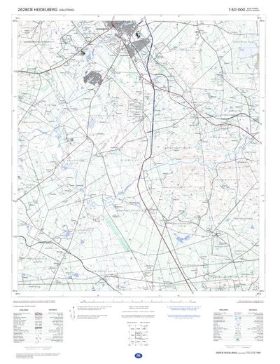 2628CB HEIDELBERG (Gauteng) Map by Chief Directorate: National Geo-spatial Information | Avenza Maps