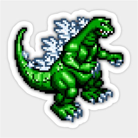 Godzilla low-res pixelart - Godzilla - Sticker | TeePublic