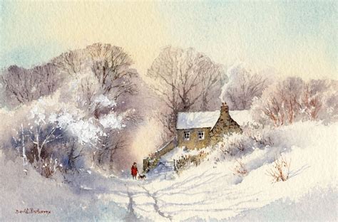 DavidBellamyArt | Winter painting, Winter watercolor, Watercolor landscape