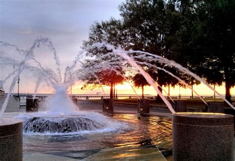 Sunrise at Waterfront Park - Glimpses of Charleston