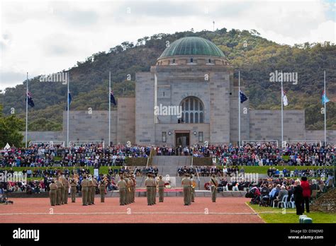 National Anzac Day Ceremony at the Australian War Memorial. Canberra ...