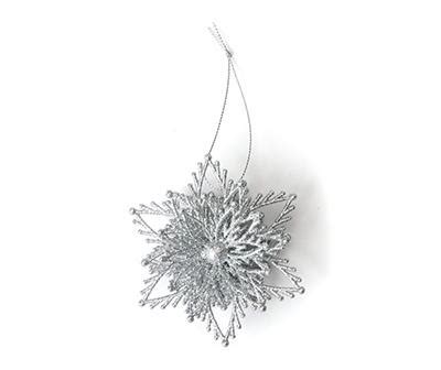 Silver Snowflake Ornaments, 4-Pack | Big Lots