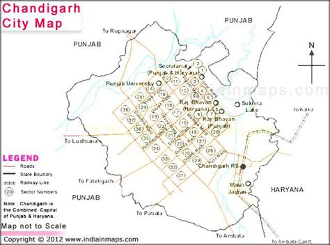 Map of Chandigarh | Chandigarh City Map | City map, Chandigarh, Map