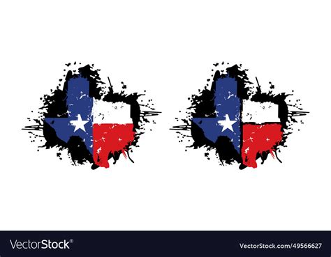 Texas map with flag grunge design Royalty Free Vector Image