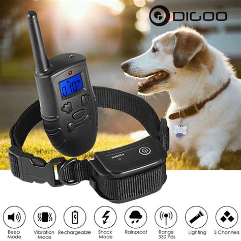 330-Yard Rechargeable Remote Dog Training Shock Collar Radius LCD 100LV ...