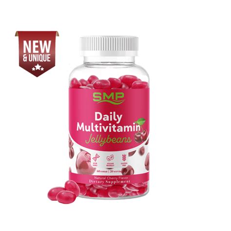 Private Label Multivitamin Jellybeans - Natural Cherry Flavor | SMP Nutra