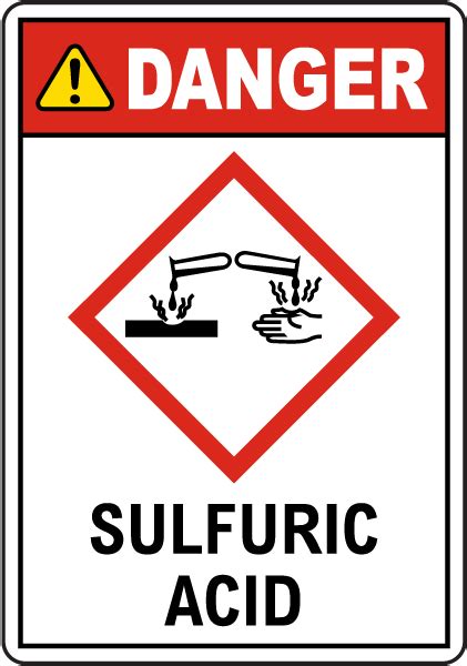 Danger Sulfuric Acid GHS Sign - Get 10% Off Now