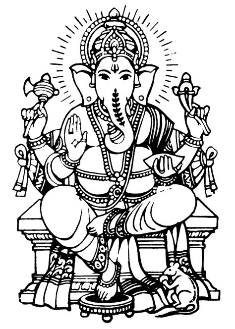 God Vinayaka Line Art - ClipArt Best