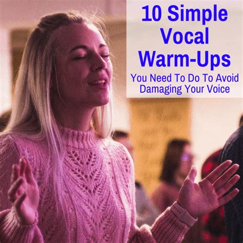 10 Simple Vocal Warm-Ups (To Avoid Damaging Your Voice) | Vocal warmups singing, Vocal exercises ...