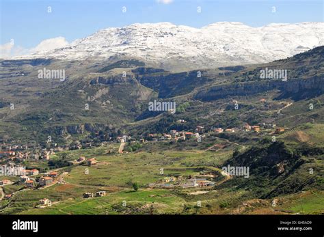 geography / travel, Lebanon, snow covered Anti Lebanon Mountains ...