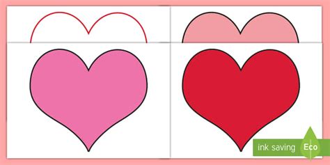 Printable Hearts Templates - EYLF (teacher made) - Twinkl