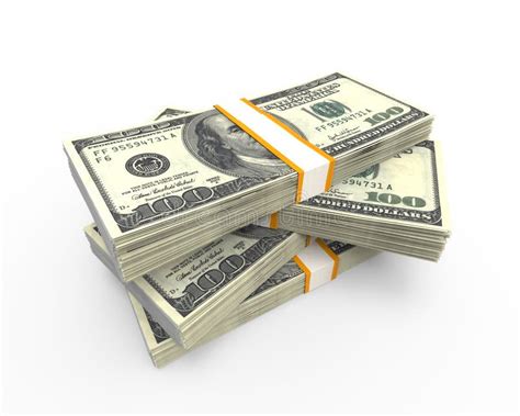 Stacks of Hundred Dollar Bills Stock Illustration - Illustration of graphics, clipart: 4570453