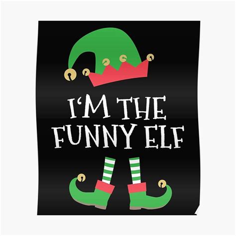 The Funny Christmas Elf Costume Party Christmas – Poster - Canvas Print ...