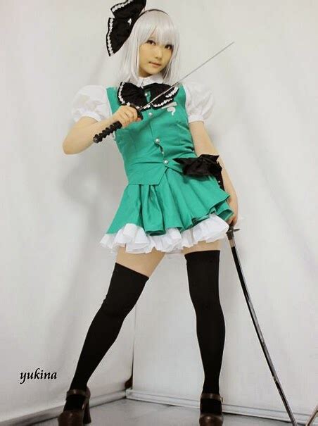 Final Fantasy Cosplay Costumes: Cute Touhou Youmu Konpaku Cosplay Girl