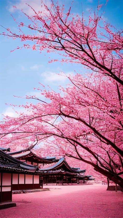 Cherry Blossom Sakura Trees iPhone Wallpaper HD - iPhone Wallpapers