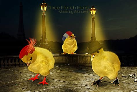 Three French Hens by SlichoArt on DeviantArt