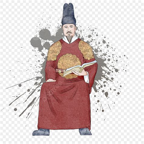 King Sejong The Great Emperor Of Joseon Hand Drawn Elements, Ancient, Chaotang, Book PNG ...