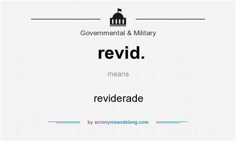 What does revid. mean? - Definition of revid. - revid. stands for reviderade. By ...