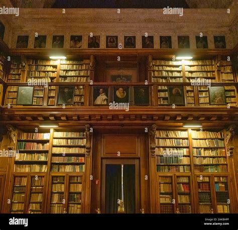 Milan Italy. Biblioteca Ambrosiana. Ambrosian Library inside Pinacoteca Ambrosiana Stock Photo ...