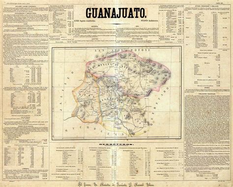 Map of Guanajuato Mexico 1922. Vintage Restoration Hardware - Etsy ...