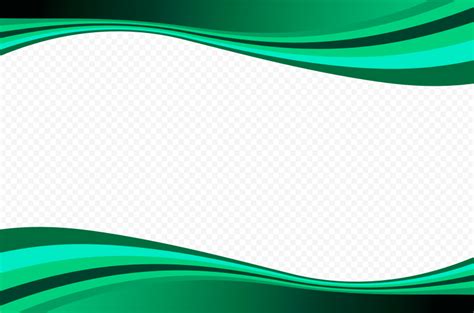 Abstract Green Curved Lines Borders Frame FREE PNG | Citypng