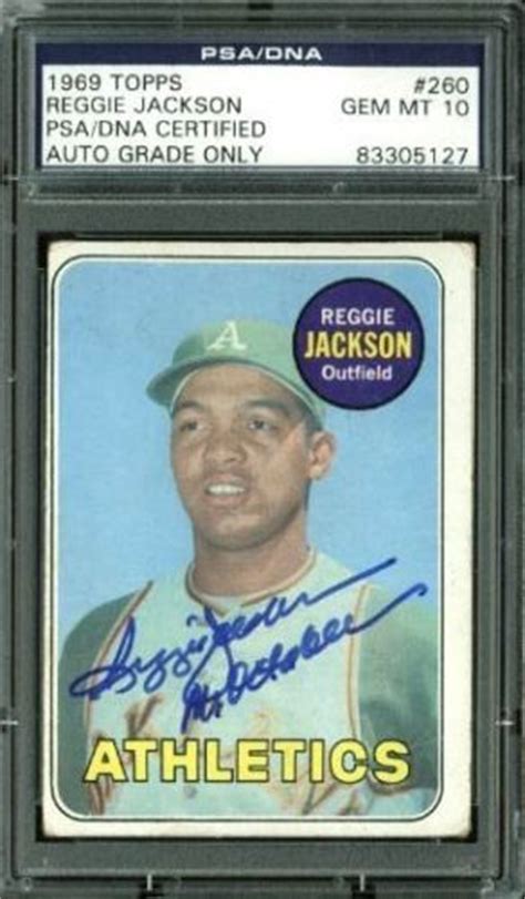 Lot Detail - Reggie Jackson Signed 1969 Topps Rookie Card w/ "Mr. October" Inscription - PSA/DNA ...