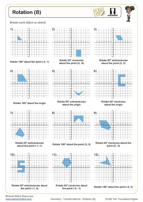 Free rotation math worksheet, Download Free rotation math worksheet png ...