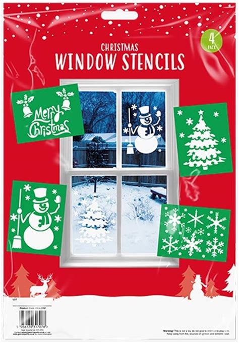 Printable Window Snow Spray Stencils Christmas Stencil Patterns Print Three.