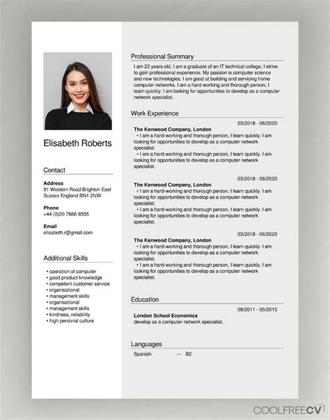 Free CV Creator Maker / Resume Online Builder PDF | Free online resume ...