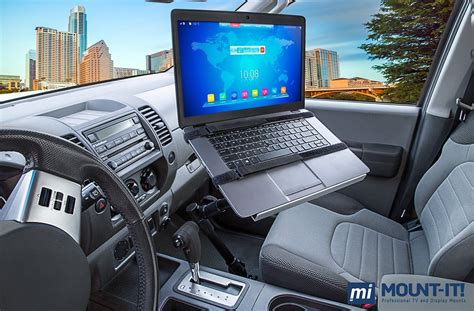 Mount-It! Car Laptop Mount | Under Car Seat Notebook Stand | Fits 12-15.4 Inch Screen Sizes ...