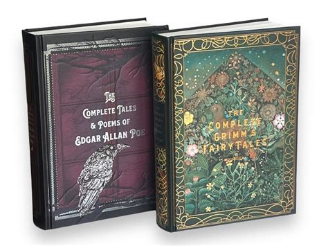 2 Books: Grimm's Fairy Tales and Edgar Allan Poe Complete Tales & Poems Collectible Deluxe ...