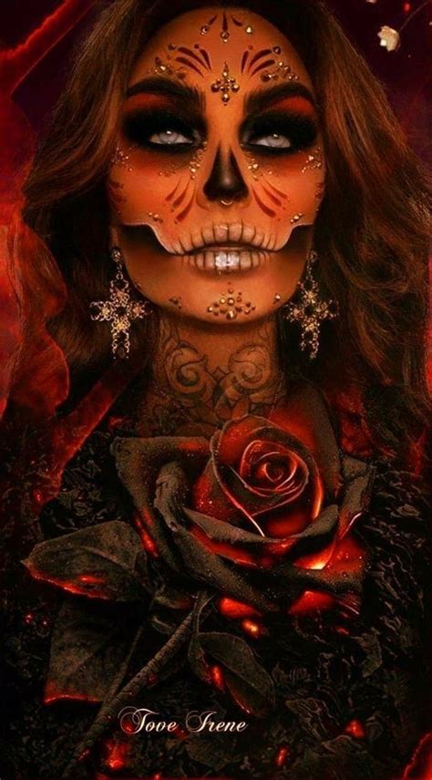 Pin by K Manderson on Day of the Dead in 2023 | Sugar skull artwork, Sugar skull art, Dark art ...