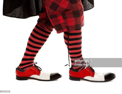 Clowns Feet With Funny Shoes High-Res Stock Photo - Getty Images