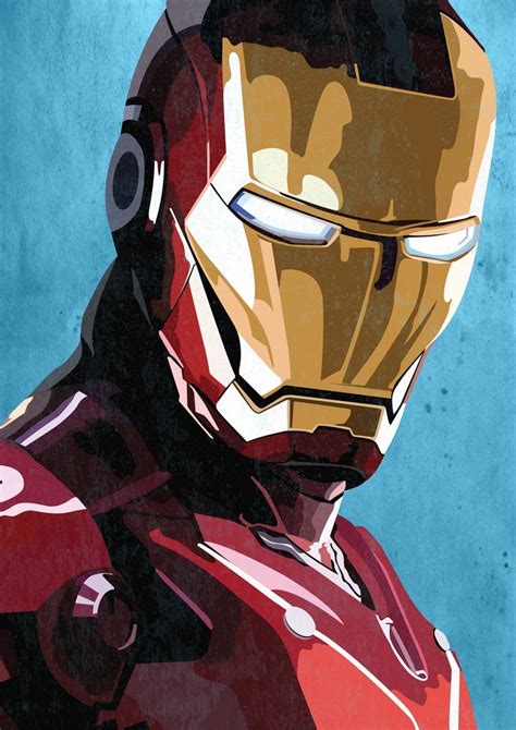 Iron Man poster Tony Stark digital art poster Framed print | Etsy