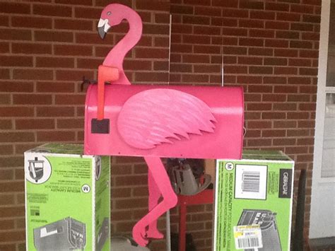 #Flamingo Mailbox, #Winswoodworks, #bird mailbox | Cool mailboxes, Custom mailboxes, Wooden projects