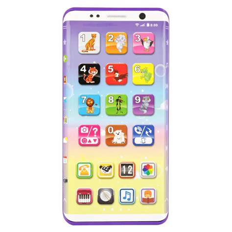 Educational Kids Phone Toys Kids Smart Phone Toys with USB Port Touch Screen English Learning ...