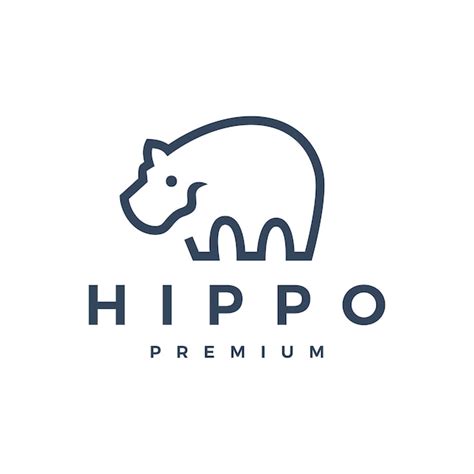 Premium Vector | Hippo logo icon illustration