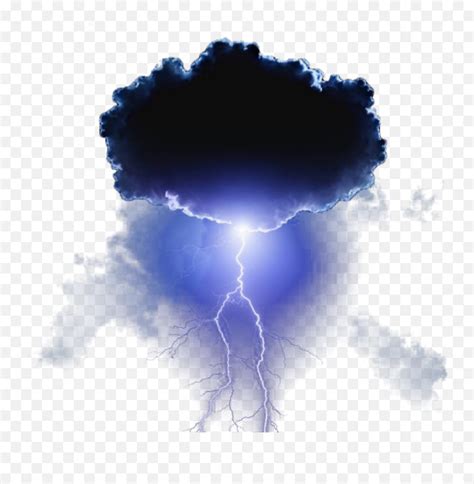 Lightning Thunderstorm - Lighting Sky Thunder Emoji,Thunderstorm Emoji ...