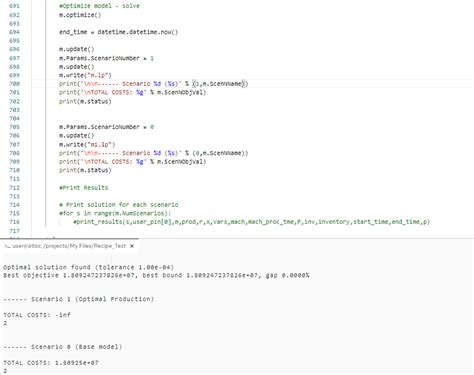 optimization - Multi-Scenario Gurobi Python Output - Operations Research Stack Exchange