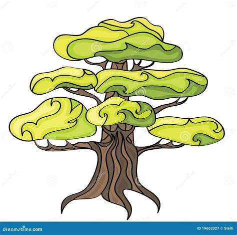 Stylized tree. stock vector. Illustration of park, drawing - 19663327