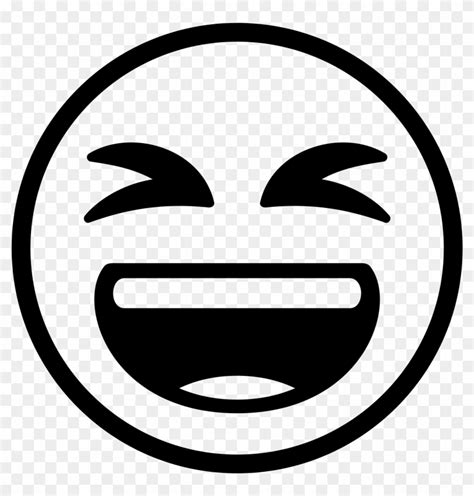 Laugh Emoji Black And White , Png Download - Laugh Emoji Black And White, Transparent Png ...